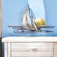Sailboat at Sunset Metal Wall Art - 45-in - Mellow Monkey