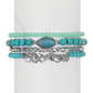 Turquoise Howlite with Crysocolla Marquis Stack Bracelets - Mellow Monkey