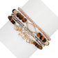 Tiger Eye with Moonstone Marquis Stack Bracelets - Mellow Monkey