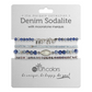 Denim Sodalite with Moonstone Marquis Stack Bracelets - Mellow Monkey