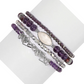 Amethyst with Moonstone Marquis Stack Bracelets - Mellow Monkey