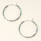 Chromacolor Miyuki  Hoops - Turquoise Multi/Silver - Mellow Monkey