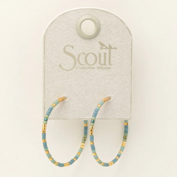 Chromacolor Miyuki  Hoops - Turquoise Mint/Gold - Mellow Monkey