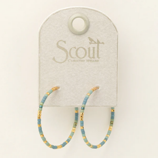 Chromacolor Miyuki  Hoops - Turquoise Mint/Gold