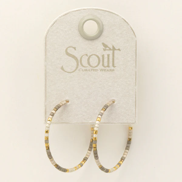 Chromacolor Miyuki  Hoops - Pewter Multi/Gold - Mellow Monkey