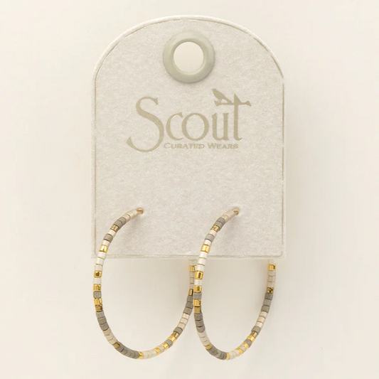 Chromacolor Miyuki  Hoops - Pewter Multi/Gold