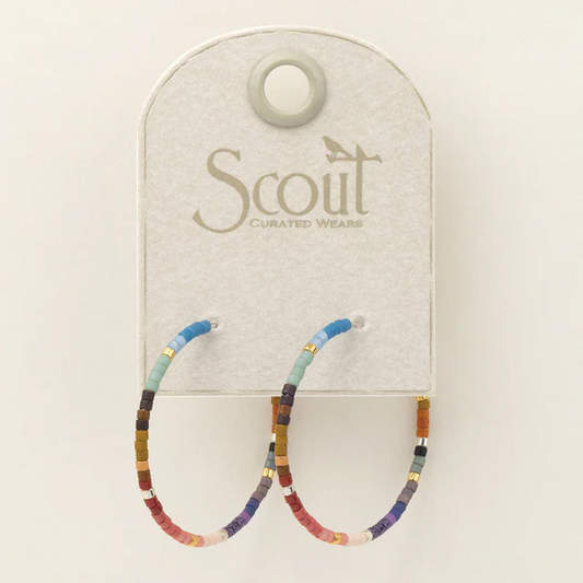 Chromacolor Miyuki  Hoops - Dark Multi/Silver