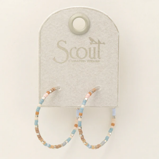 Chromacolor Miyuki  Hoops - Desert Blue Multi/Silver