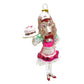 Ms. Dog Waitress with Cake - December Diamonds Holiday Ornament - Mellow Monkey