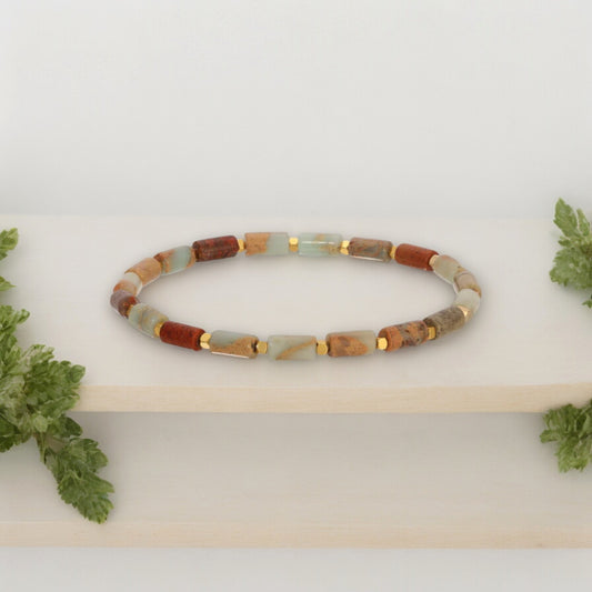 Gemstone Bracelet - Natural Agalmatolite