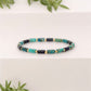 Gemstone Stretch Bracelet - Imperial Jasper Shades of Blue - Mellow Monkey