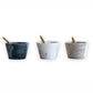 Marble Pinch Pot with Brass Spoon - Mellow Monkey