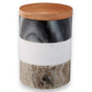 Marble Stacking Pinch Pots With Acacia Wood Lid - Set of 3 - Mellow Monkey