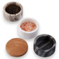 Marble Stacking Pinch Pots With Acacia Wood Lid - Set of 3 - Mellow Monkey