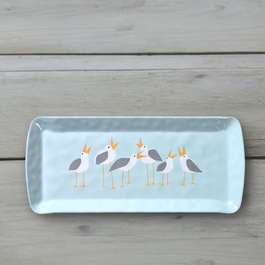 Seagulls Melamine Loaf Tray - 15-in - Mellow Monkey