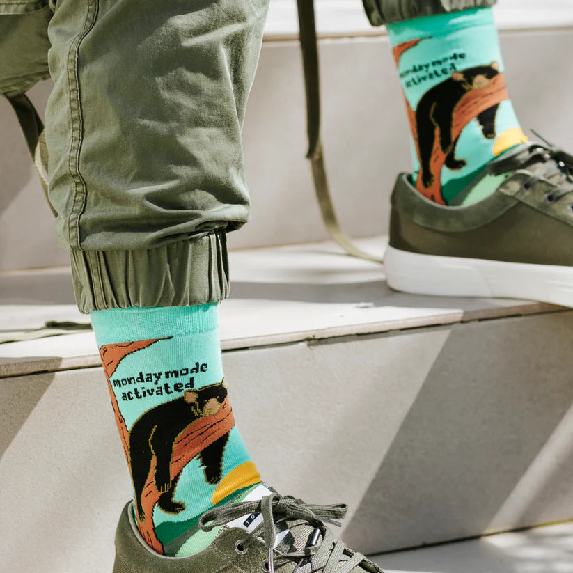 Monday Mode - Natural Bamboo Knit Socks - Mellow Monkey