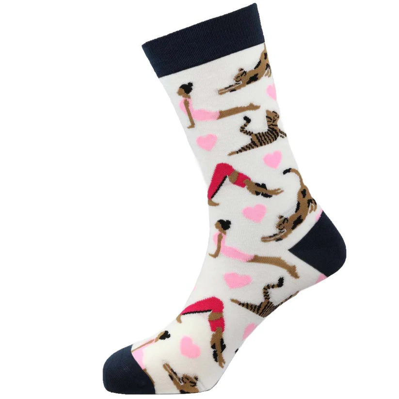 Morning Stretch - Natural Bamboo Knit Socks - Mellow Monkey