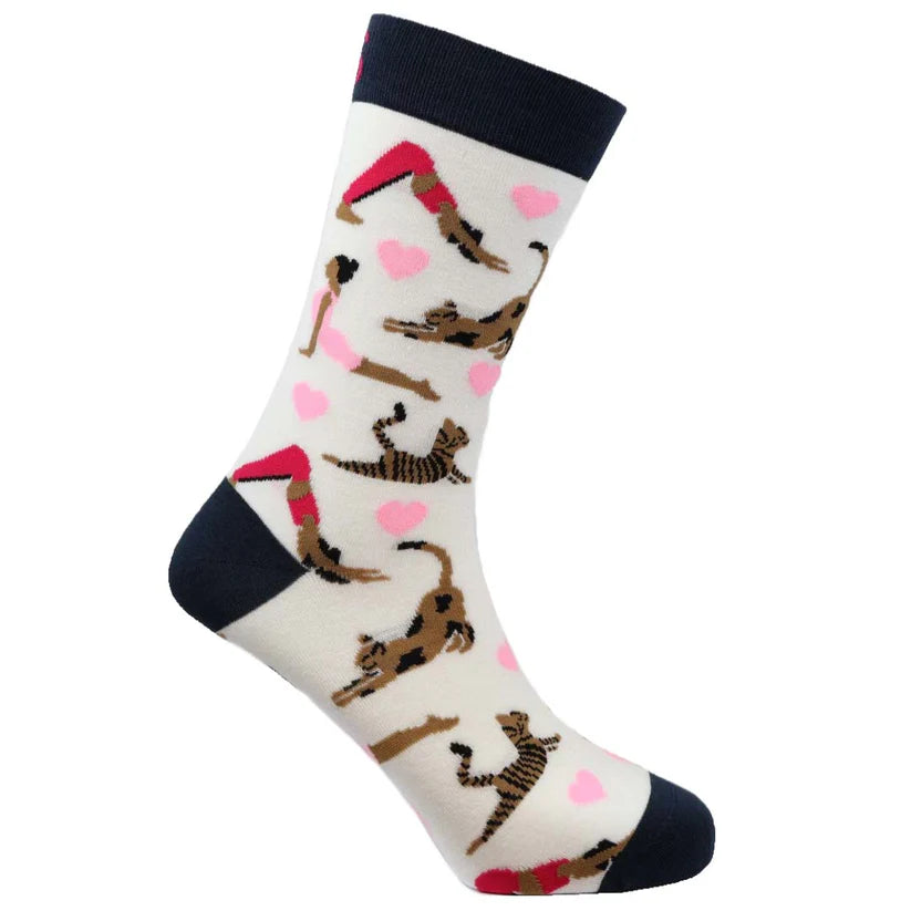 Morning Stretch - Natural Bamboo Knit Socks - Mellow Monkey
