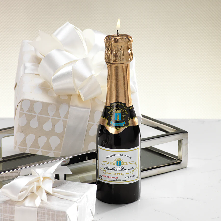 Mini Champagne Bottle Candle - Mellow Monkey