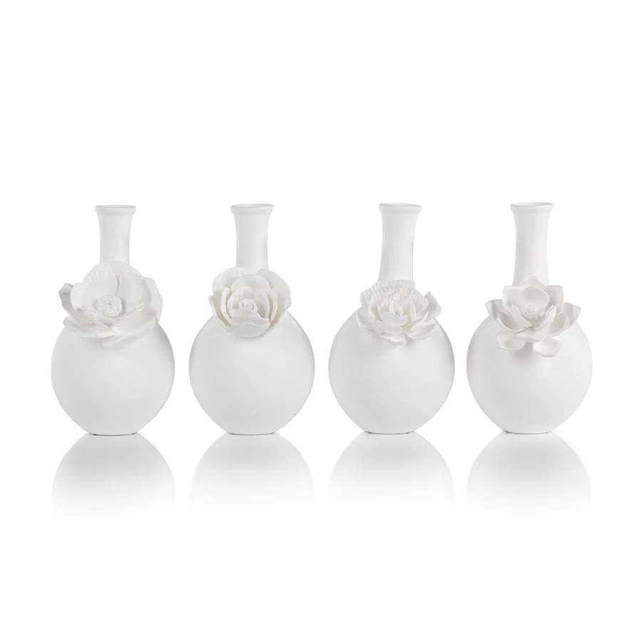 Cameo Long Neck Porcelain Bud Vases - Mellow Monkey