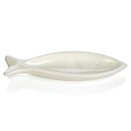 Coral Beach Ceramic Fish Bowl - Large - 9-1/4-in - Mellow Monkey