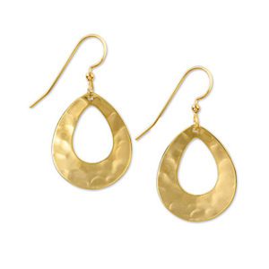 Silver Forest Contemporary Open Teardrop Earrings NE-0227 - Mellow Monkey