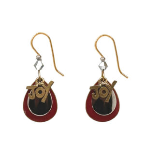 Silver Forest Joy Charm on Layered Tears Earrings - Mellow Monkey