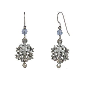 Silver Forest Snowflake Cascade Earrings - Mellow Monkey