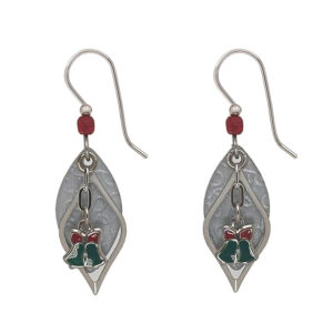 Silver Forest Bell Drop on Football Earrings - Mellow Monkey