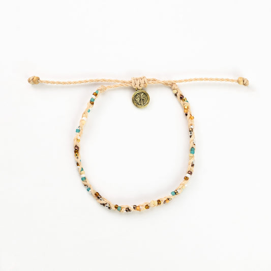 Railay Beach Beaded Bracelet - Beige - Mellow Monkey