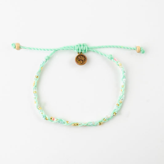 Railay Beach Beaded Bracelet - Mint Green - Mellow Monkey