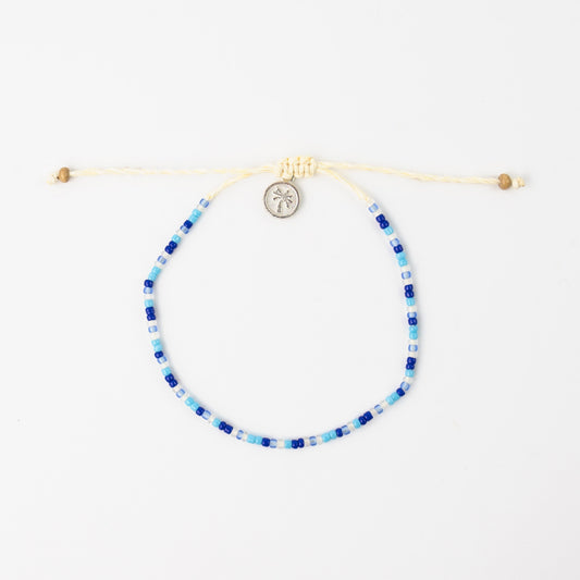 Nusa Dainty Beaded Bracelet - Blue Tones - Mellow Monkey