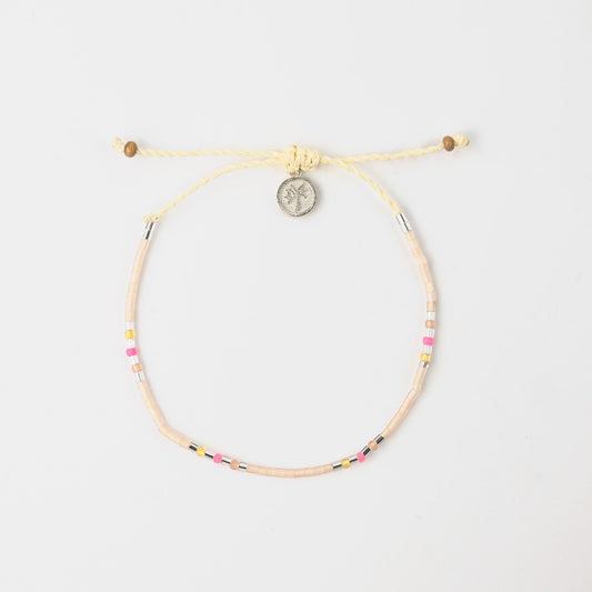 Nusa Dainty Beaded Bracelet - Pink Tones - Mellow Monkey
