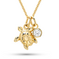 14kt Gold Lab Diamond Turtle Necklace - Deep Blue by Ocean Jewelry - Mellow Monkey