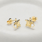 14kt Gold Lab Diamond Turtle Earrings - Deep Blue by Ocean Jewelry - Mellow Monkey