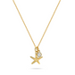 14kt Gold Lab Diamond Starfish Necklace - Deep Blue by Ocean Jewelry - Mellow Monkey