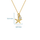 14kt Gold Lab Diamond Starfish Necklace - Deep Blue by Ocean Jewelry - Mellow Monkey