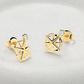 14kt Gold Lab Diamond Ships Wheel Earrings - Deep Blue by Ocean Jewelry - Mellow Monkey