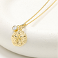 14kt Gold Lab Diamond Sand Dollar Necklace - Deep Blue by Ocean Jewelry - Mellow Monkey