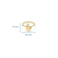 14kt Gold Lab Diamond Compass Ring - Deep Blue by Ocean Jewelry - Mellow Monkey