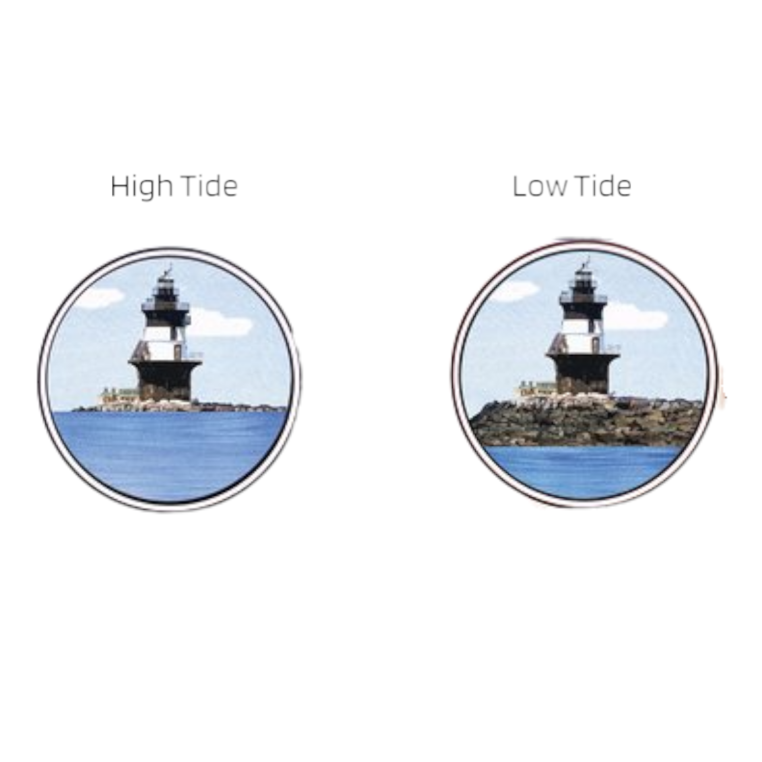 Tidepieces Orient Point Light Tide Clock Black Flat Panel Mellow
