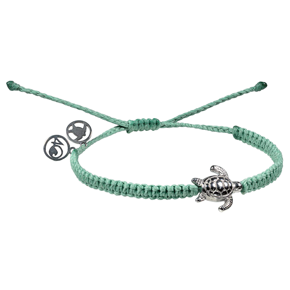 4Ocean Unisex Ocean Resilience Sea Turtle Bracelet - Sea Foam Green - Mellow Monkey