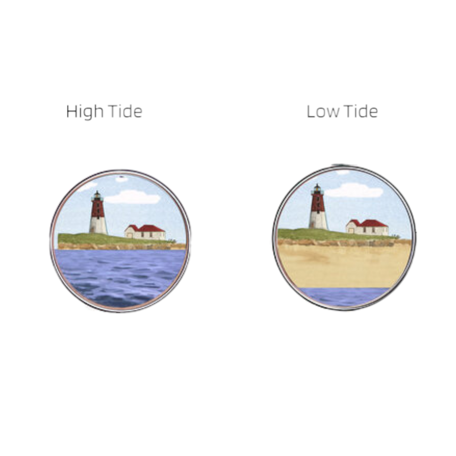 Tidepieces - Point Judith Light Tide Clock - Black Flat Panel - Mellow Monkey