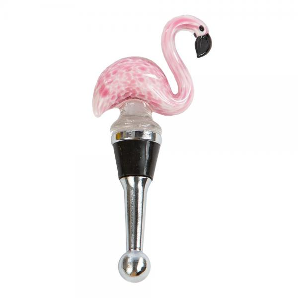 Glass Pink Flamingo Bottle Stopper - Mellow Monkey