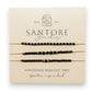 Black Spinel - Santore Petite Trio Adjustable Thread Bracelet - Mellow Monkey