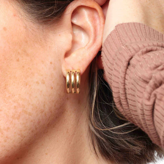 Petra Hoops - 14K Gold Plated - Marrin Costello - Mellow Monkey