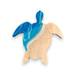 Sea Turtle Maple Cheese and Charcuterie Board 14-in - Maldives (Aqua Hues) - Mellow Monkey