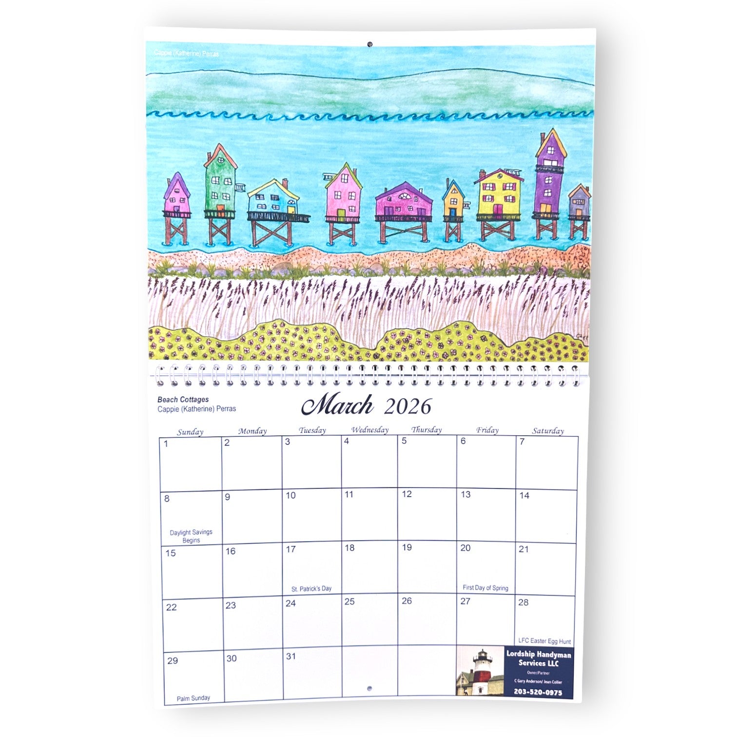 2026 Lordship By The Sea Wall Calendar - Benefit Fundraiser - Mellow Monkey