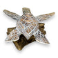 White Washed Carved Wood Sea Turtle - 8-in - Mellow Monkey