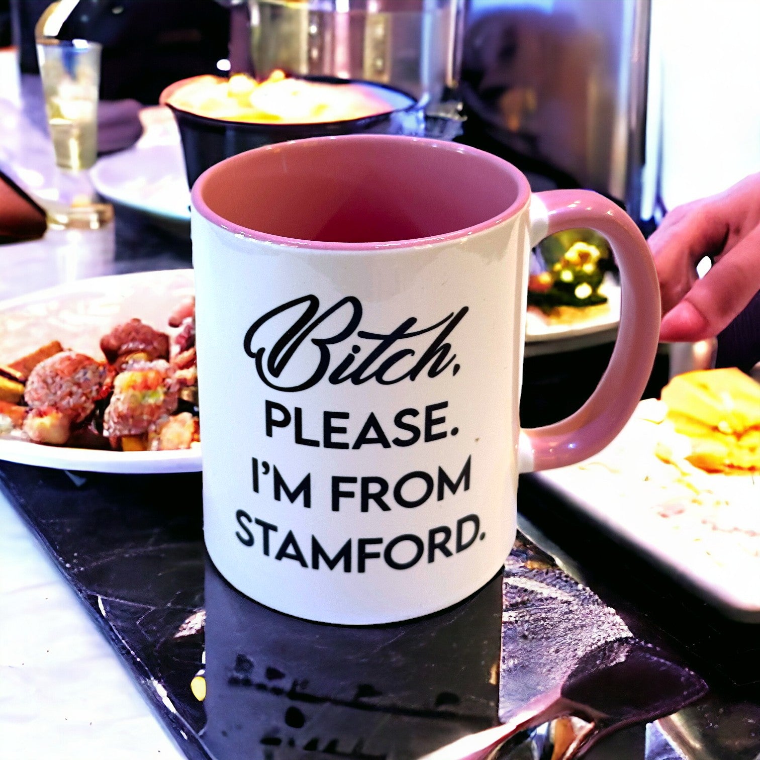 Bitch, Please. I'm From Stamford - Ceramic Coffee Tea Mug 11-oz - Mellow Monkey